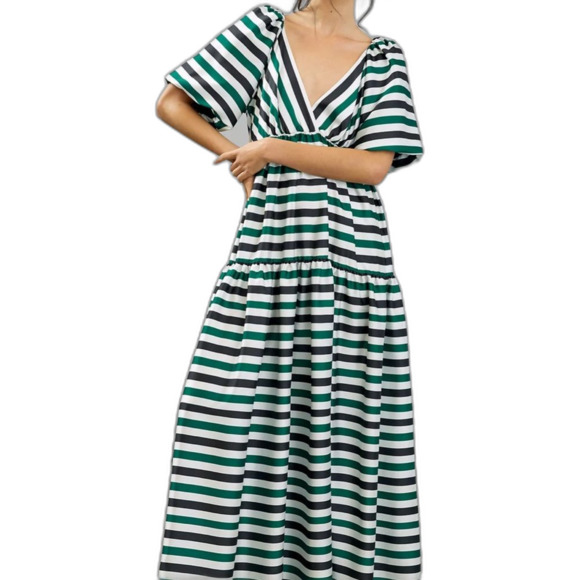 Anthropologie Delfi Striped Tiered Maxi Dress NWT - Picture 7 of 15